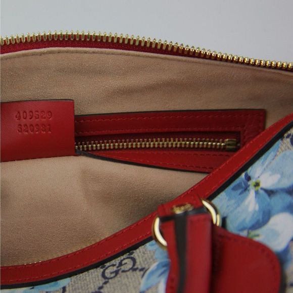 New Gucci Blue Bloom GG Coated Canvas Small Boston Bag Handbag 4052 42 - Picture 10 of 11